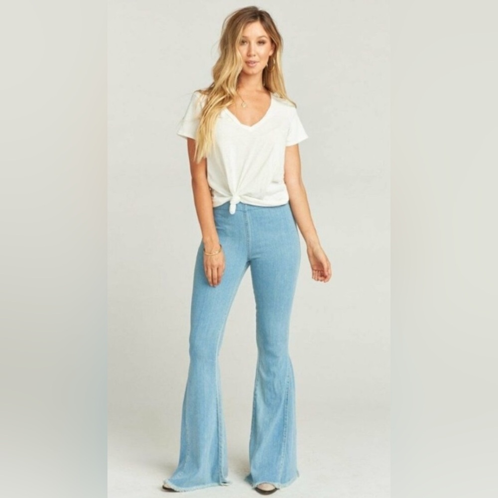 Show Me Your MuMu Light Blue High-Waisted Flare bell bottom Jeans